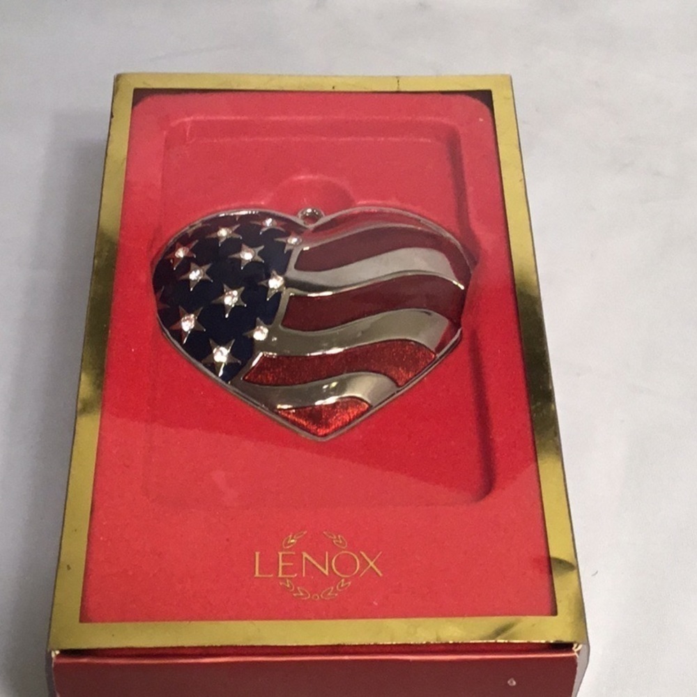 lenox HEART OF AMERICA SILVERPLATED CHRISTMAS ORNAMENTS